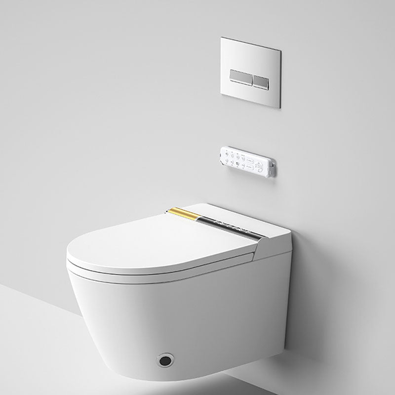 Modern 11.8" H Electronic Elongated Toilet Wall Mounted Bidet