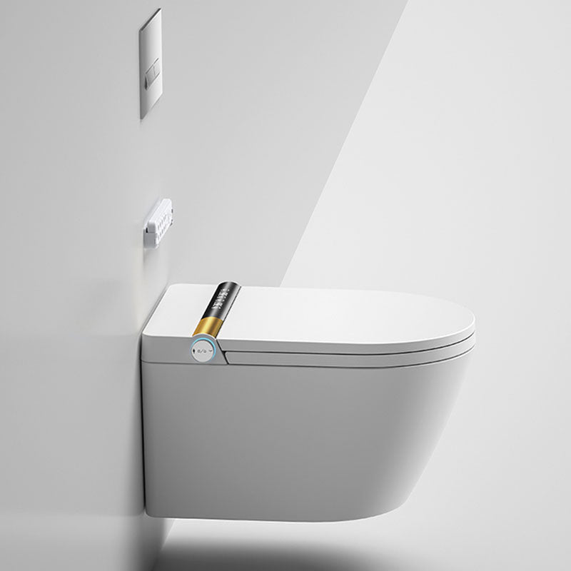 Modern 11.8" H Electronic Elongated Toilet Wall Mounted Bidet