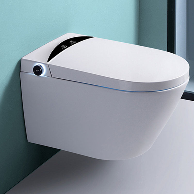 Electronic Elongated Toilet Wall Mounted Bidet with Heated Seat