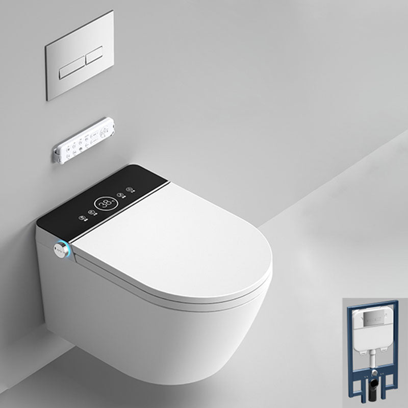 Electronic Elongated Toilet Wall Mounted Bidet with Heated Seat