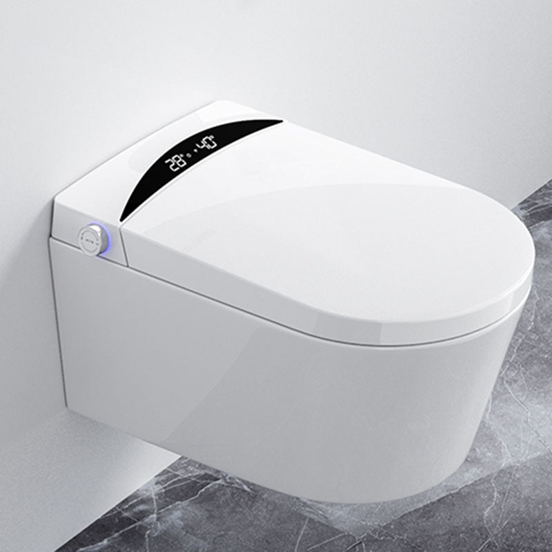 Electronic Elongated Toilet Wall Mounted Bidet with Heated Seat