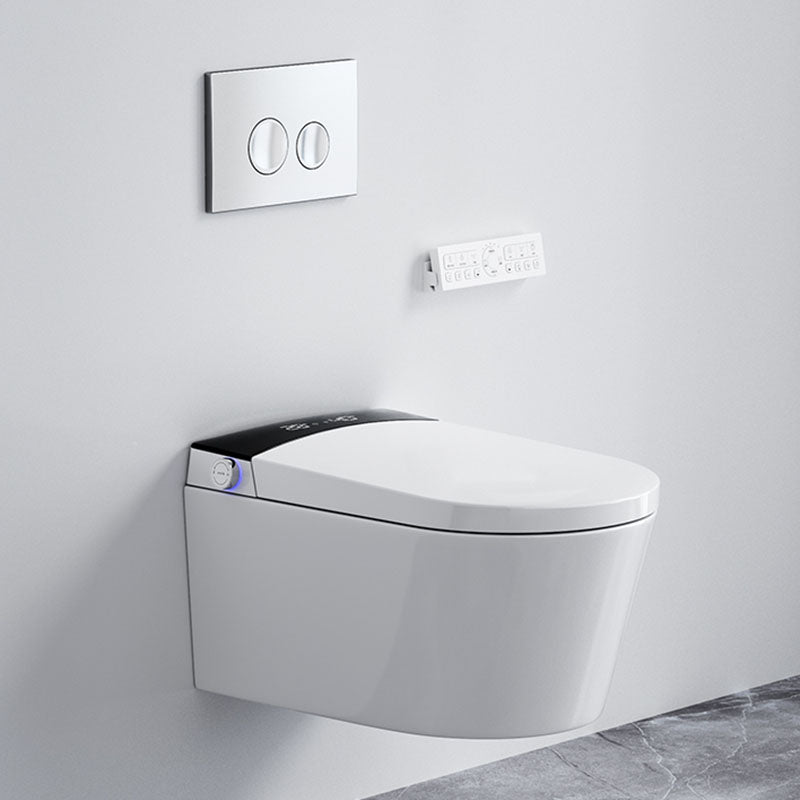 Electronic Elongated Toilet Wall Mounted Bidet with Heated Seat