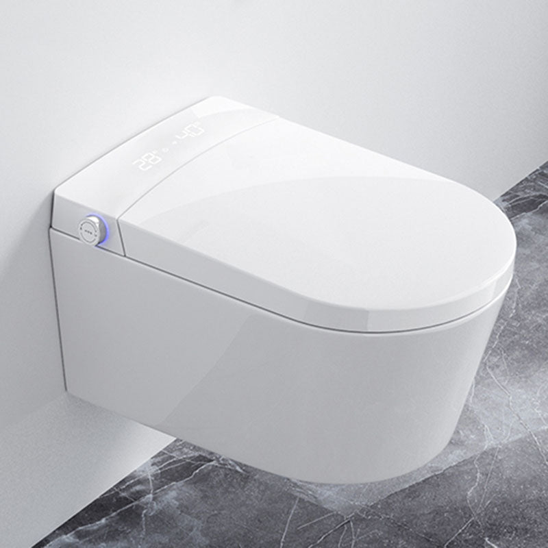 Electronic Elongated Toilet Wall Mounted Bidet with Heated Seat