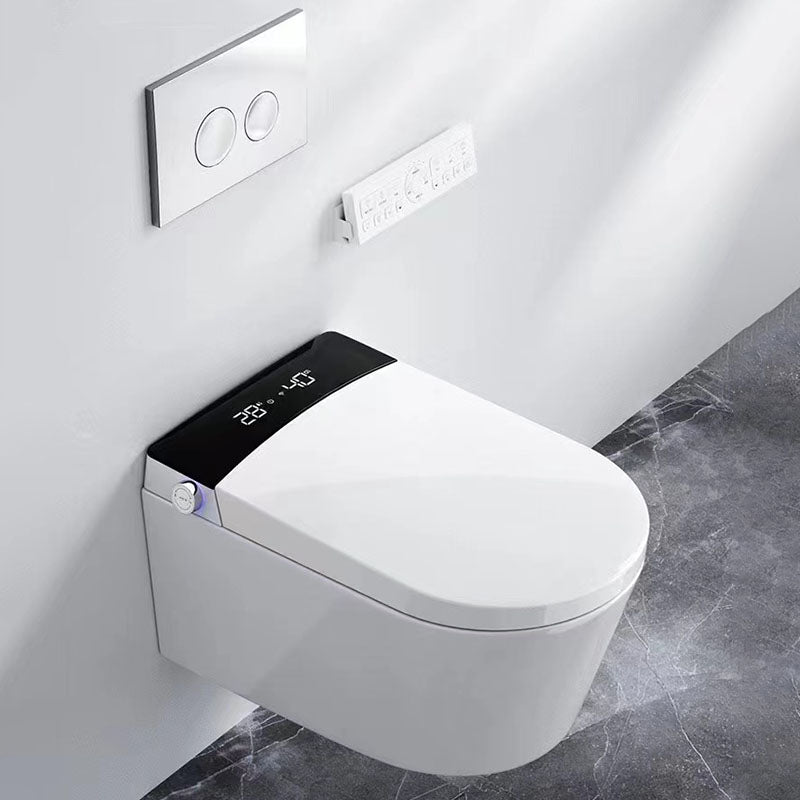 Electronic Elongated Toilet Wall Mounted Bidet with Heated Seat