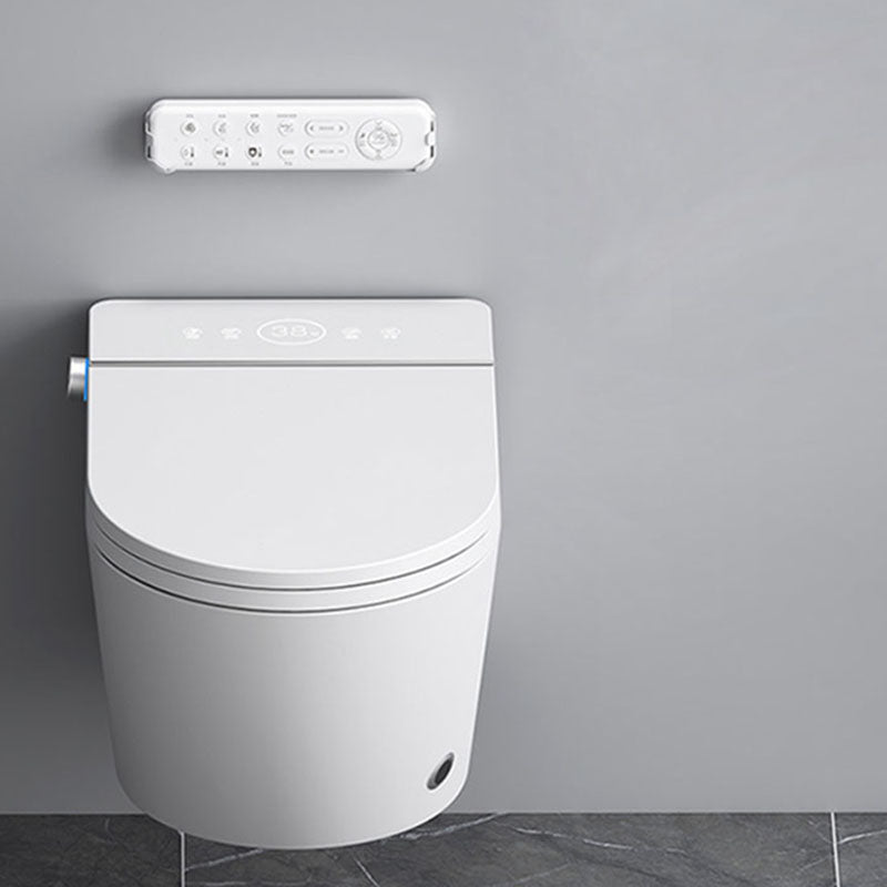 Electronic Elongated Toilet Wall Mounted Bidet with Heated Seat