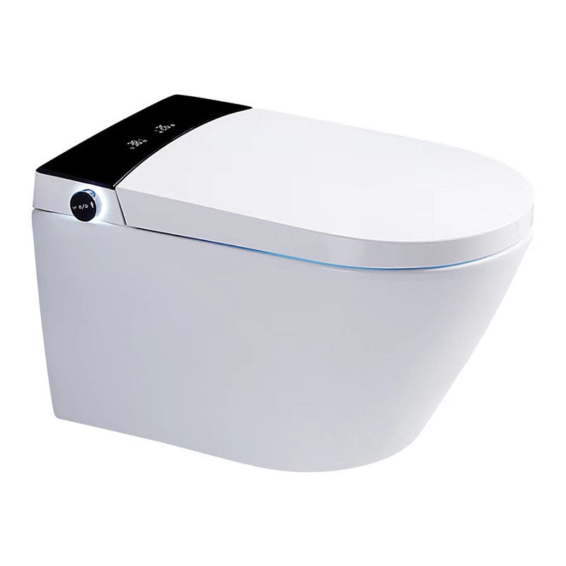 Electronic Elongated Toilet Wall Mounted Bidet with Heated Seat