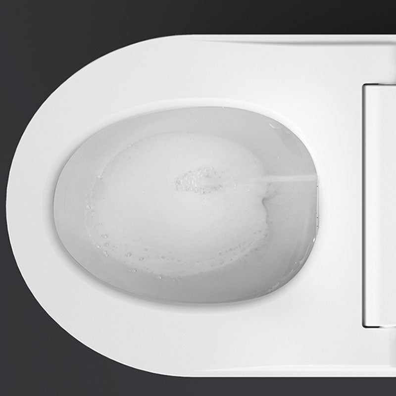 Electronic Elongated Toilet Wall Mounted Bidet with Heated Seat