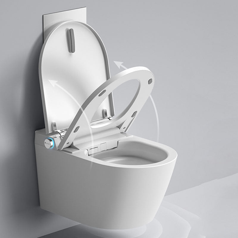 Electronic Elongated Toilet Wall Mounted Bidet with Heated Seat