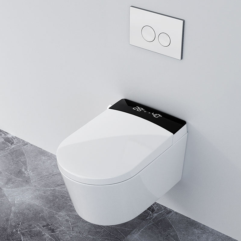 Electronic Elongated Toilet Wall Mounted Bidet with Heated Seat