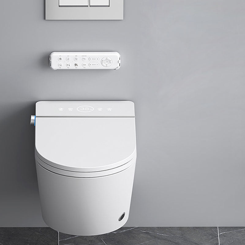 Contemporary Electronic Elongated Toilet Wall Mounted Bidet with Heated Seat