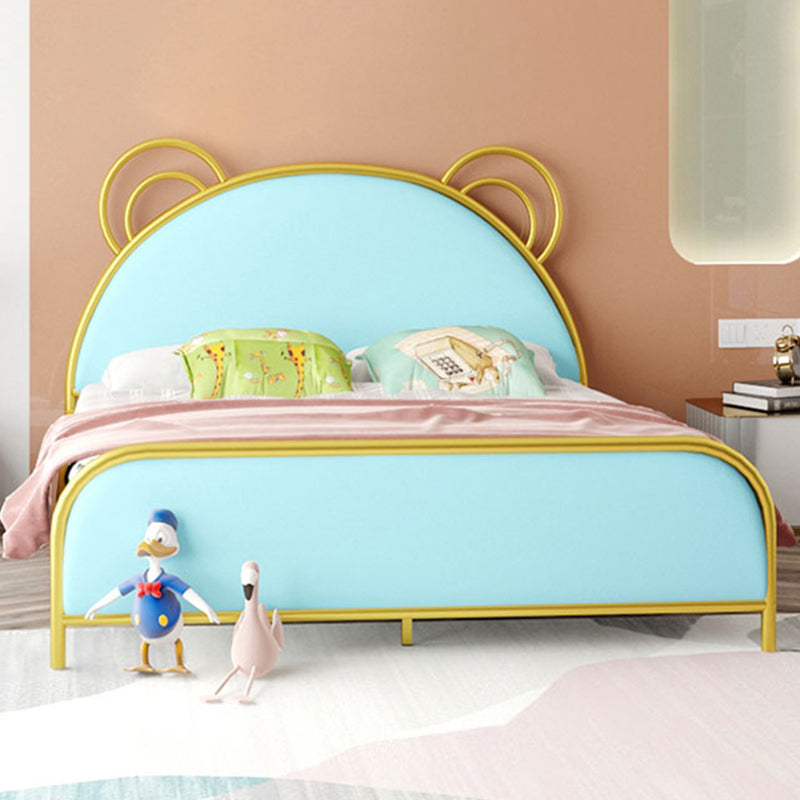 Glam Metal Frame Standard Bed, with Headboard Bed for Bedroom