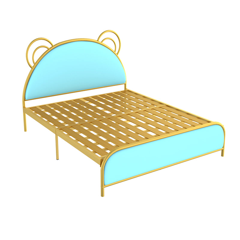 Glam Metal Frame Standard Bed, with Headboard Bed for Bedroom