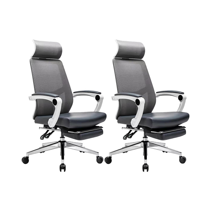 Modern Fixed Arms Office Chair Adjustable Seat Height Desk Chair with Wheels