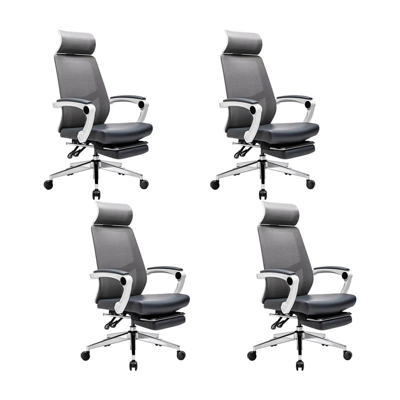 Modern Fixed Arms Office Chair Adjustable Seat Height Desk Chair with Wheels