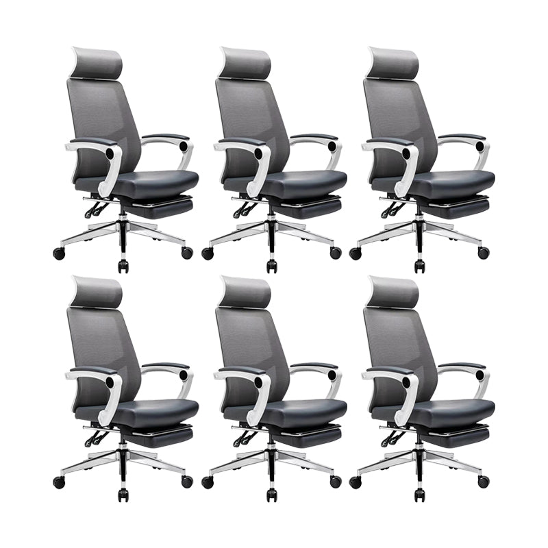 Modern Fixed Arms Office Chair Adjustable Seat Height Desk Chair with Wheels