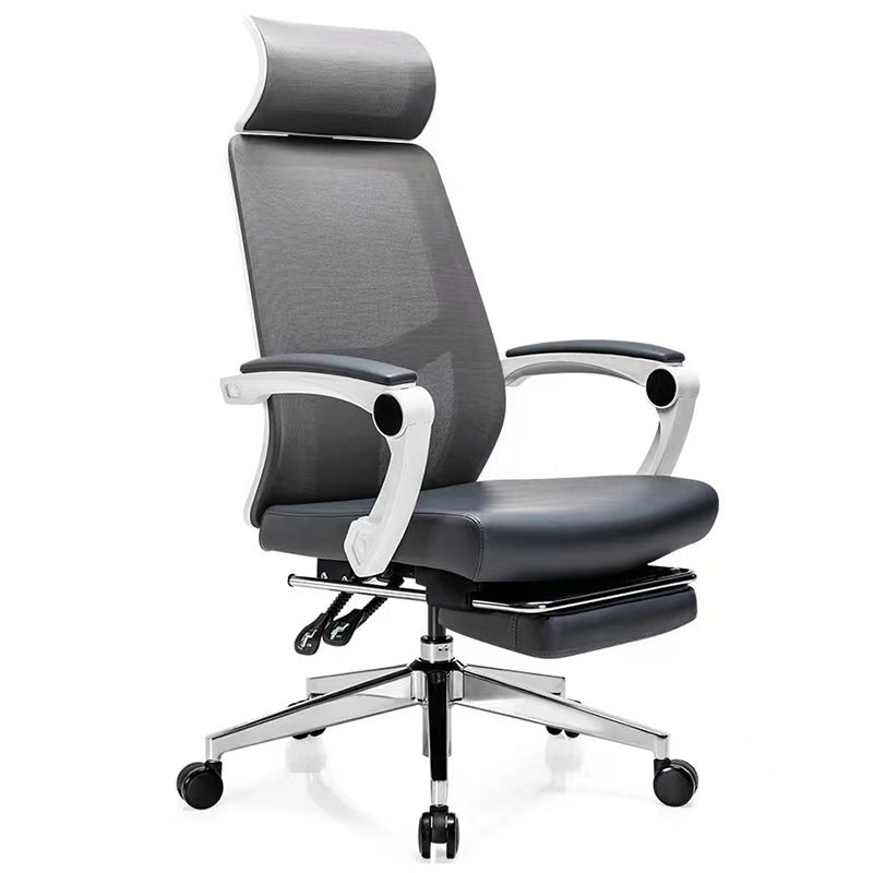 Modern Fixed Arms Office Chair Adjustable Seat Height Desk Chair with Wheels