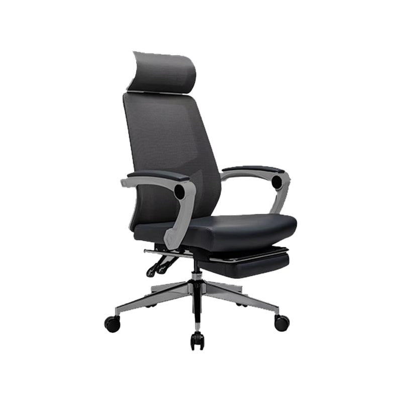 Modern Fixed Arms Office Chair Adjustable Seat Height Desk Chair with Wheels