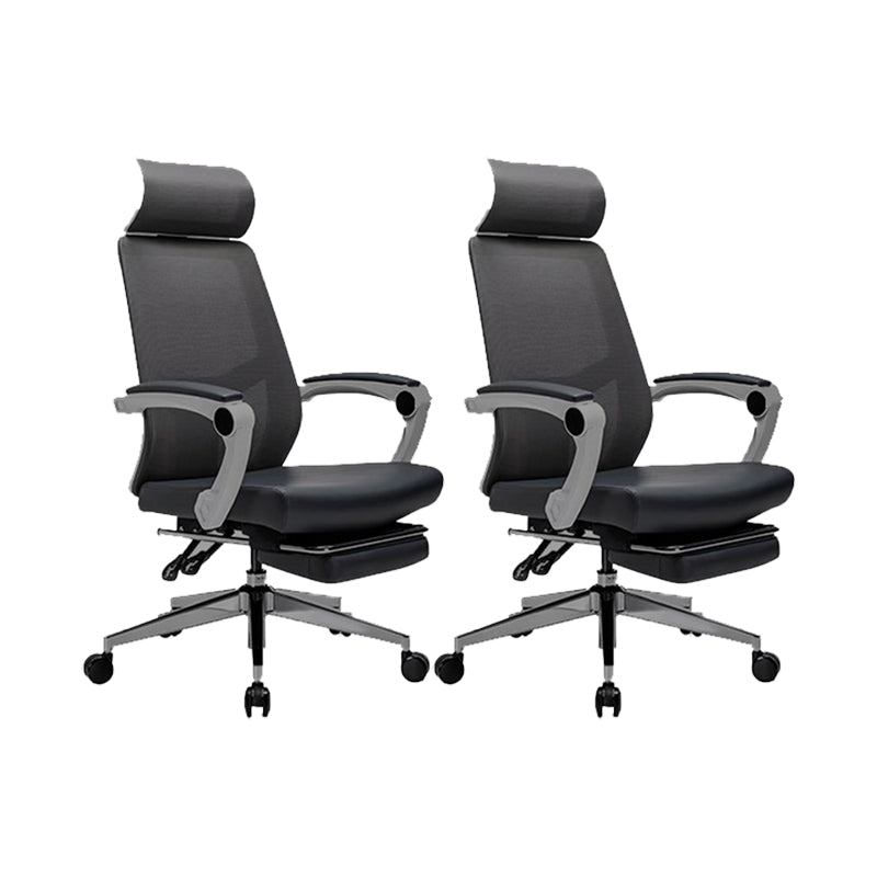 Modern Fixed Arms Office Chair Adjustable Seat Height Desk Chair with Wheels