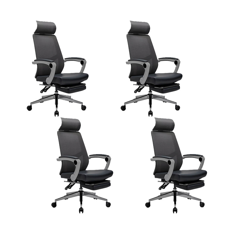 Modern Fixed Arms Office Chair Adjustable Seat Height Desk Chair with Wheels