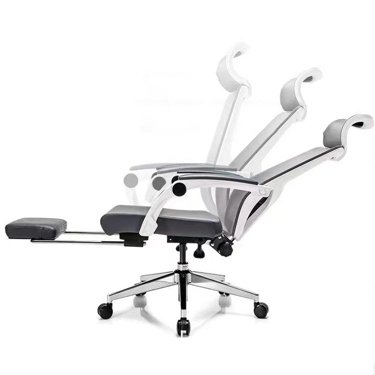 Modern Fixed Arms Office Chair Adjustable Seat Height Desk Chair with Wheels