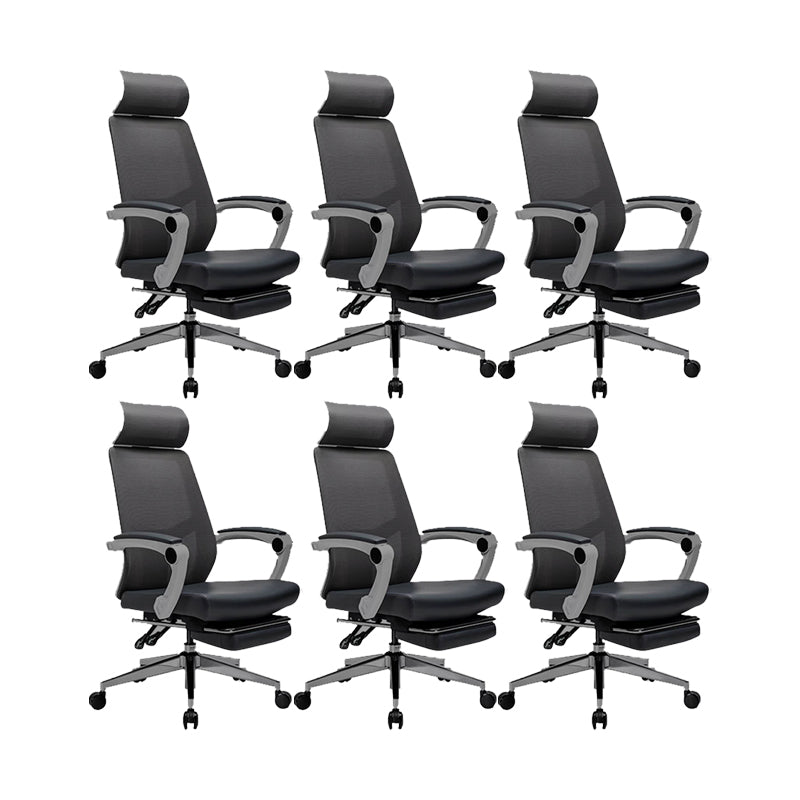 Modern Fixed Arms Office Chair Adjustable Seat Height Desk Chair with Wheels