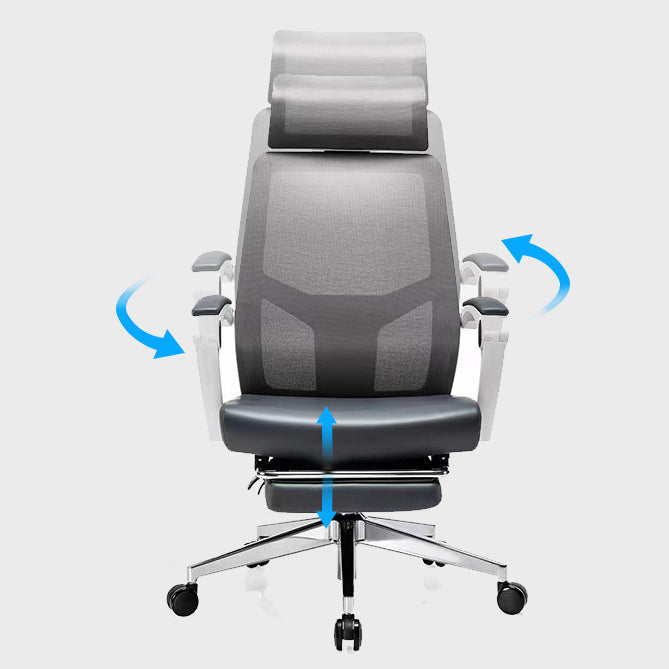 Modern Fixed Arms Office Chair Adjustable Seat Height Desk Chair with Wheels