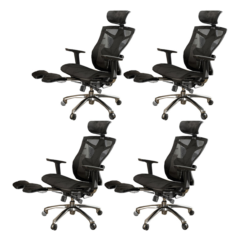 Modern Swivel Chair Adjustable Seat Height Removable Arms Office Chair with Wheels