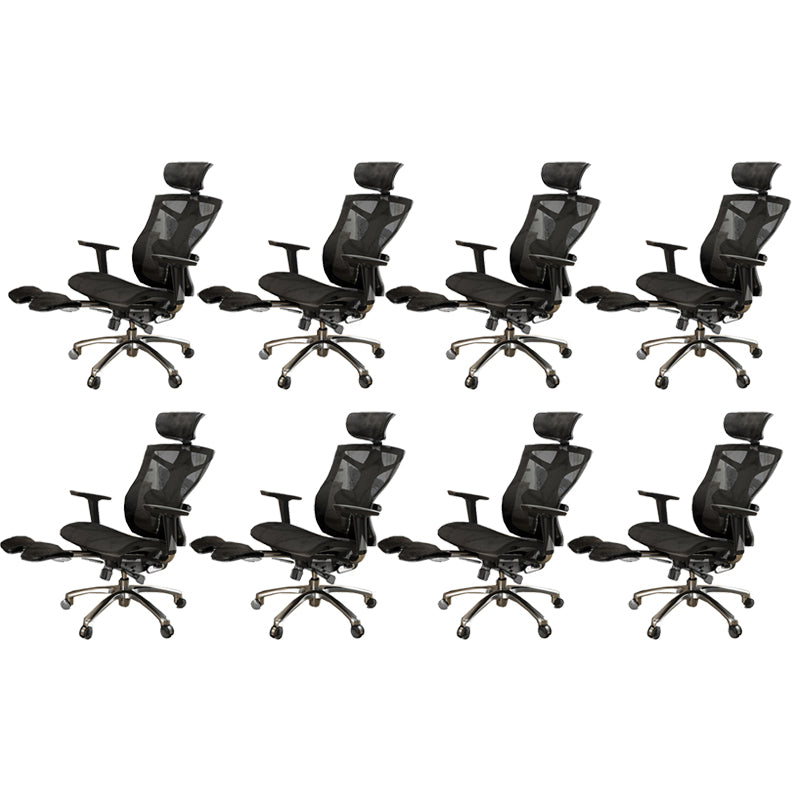 Modern Swivel Chair Adjustable Seat Height Removable Arms Office Chair with Wheels