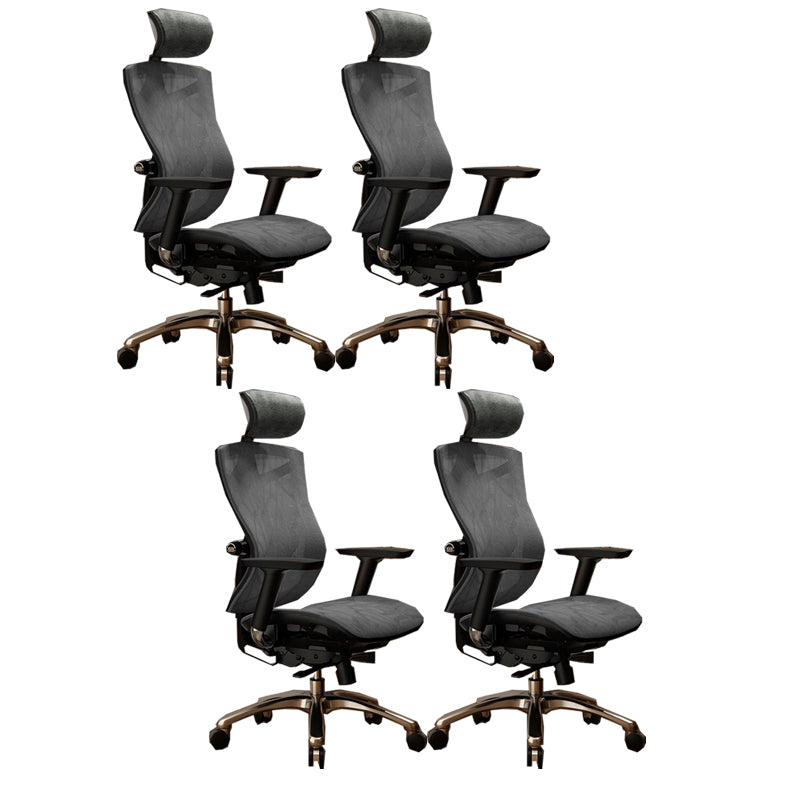 Modern Swivel Chair Adjustable Seat Height Removable Arms Office Chair with Wheels