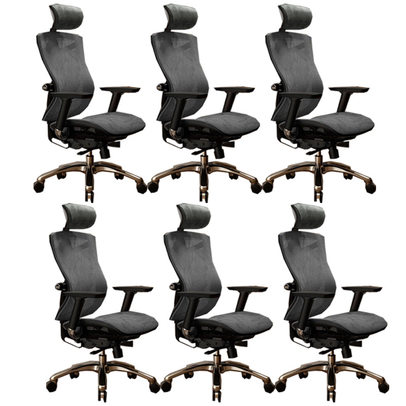 Modern Swivel Chair Adjustable Seat Height Removable Arms Office Chair with Wheels