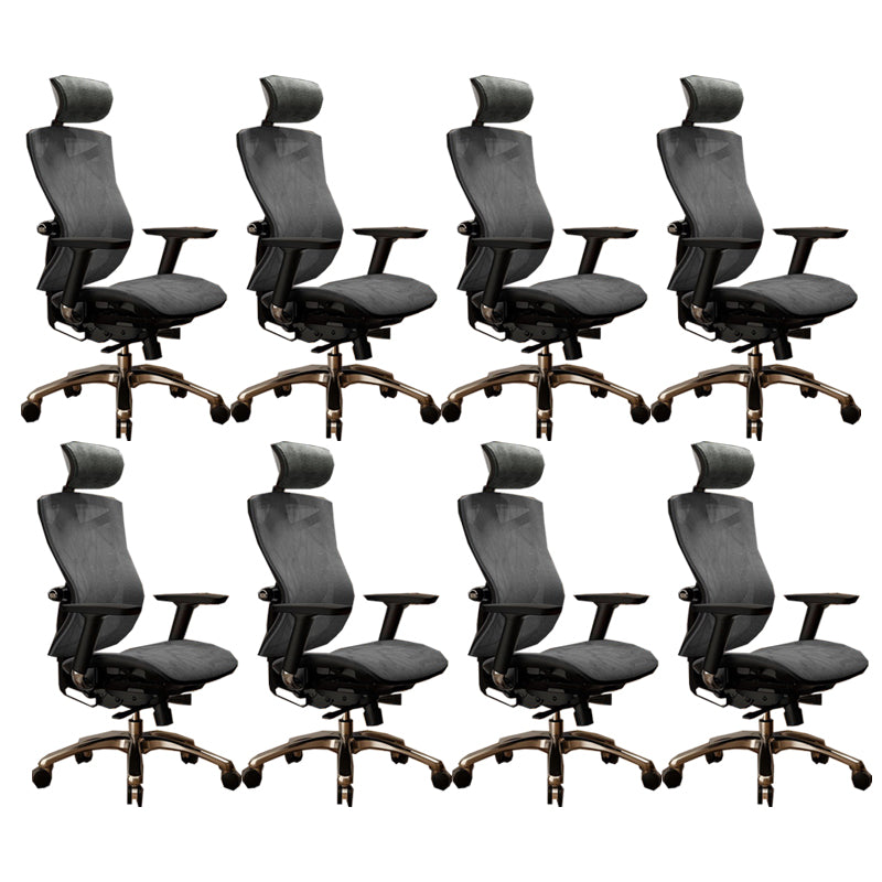 Modern Swivel Chair Adjustable Seat Height Removable Arms Office Chair with Wheels