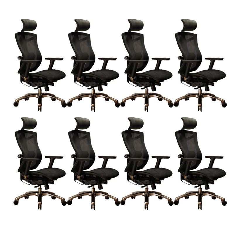 Modern Swivel Chair Adjustable Seat Height Removable Arms Office Chair with Wheels