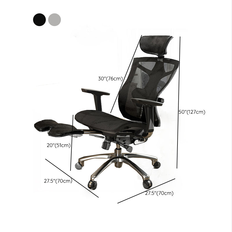 Modern Swivel Chair Adjustable Seat Height Removable Arms Office Chair with Wheels