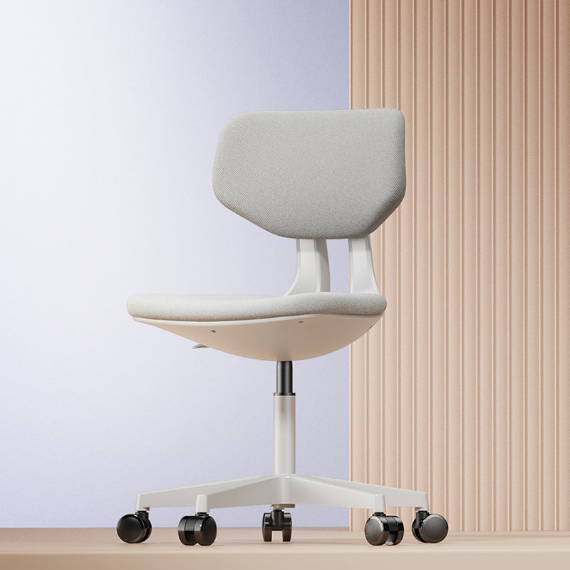 Modern Desk Chair Adjustable Seat Height Armless Office Chair with Wheels