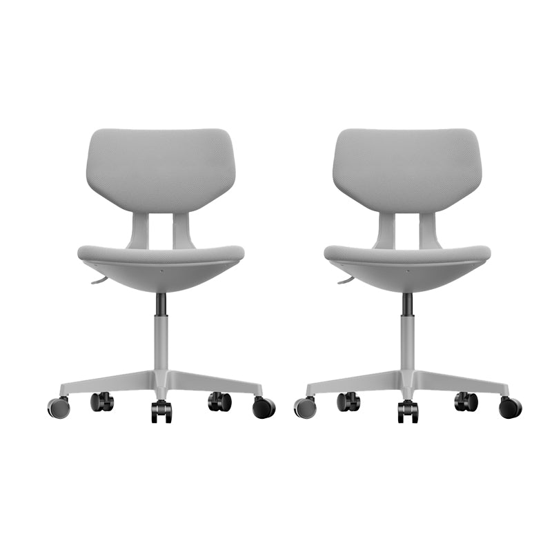 Modern Desk Chair Adjustable Seat Height Armless Office Chair with Wheels