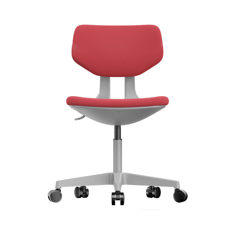 Modern Desk Chair Adjustable Seat Height Armless Office Chair with Wheels