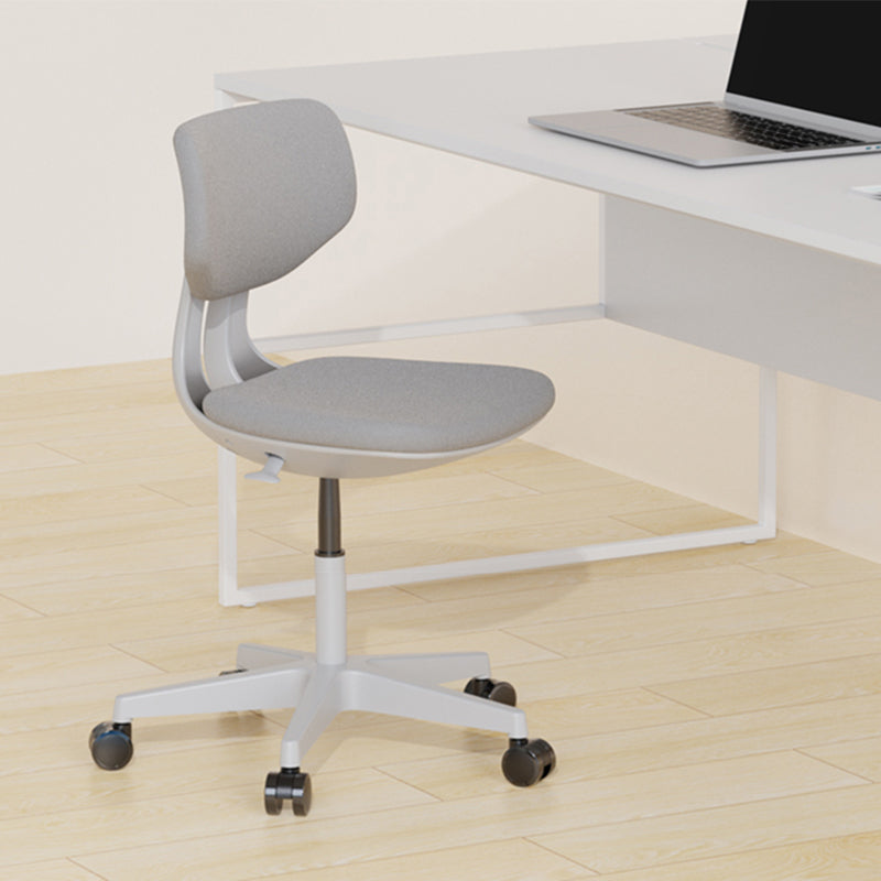 Modern Desk Chair Adjustable Seat Height Armless Office Chair with Wheels