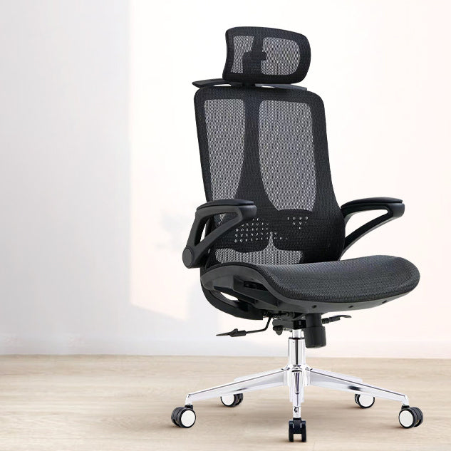 Modern Office Chair Breathable AirGrid Padded Arms Desk Chair with Wheels