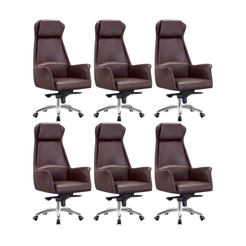 Modern Office Chair Adjustable Seat Height No Distressing Desk Chair with Wheels