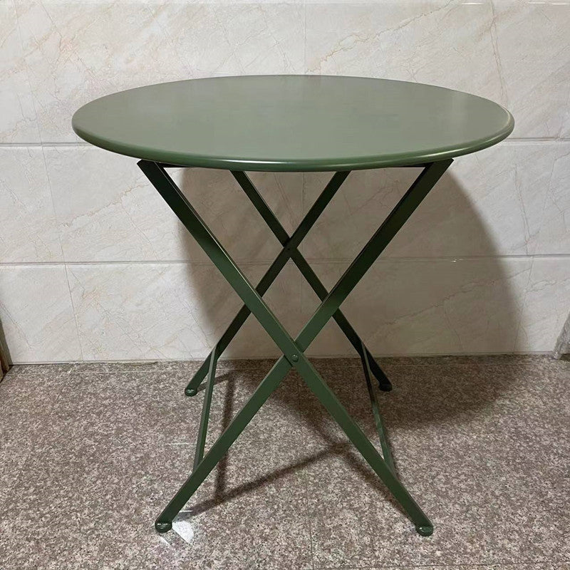 Metal Bistro Table 27.55" Wide Contemporary Round/Square Table