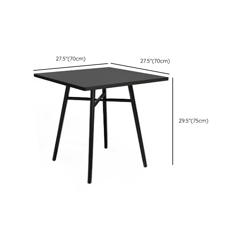 Metal Bistro Table 27.55" Wide Contemporary Round/Square Table