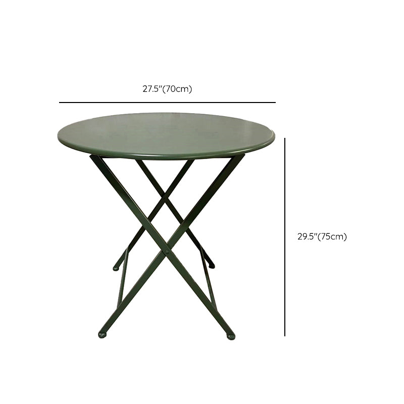 Metal Bistro Table 27.55" Wide Contemporary Round/Square Table