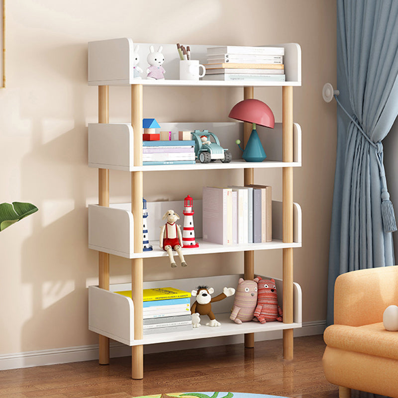 Modern Bookshelf Open Back Engineered Wood Bookshelf with Shelves for Home Office