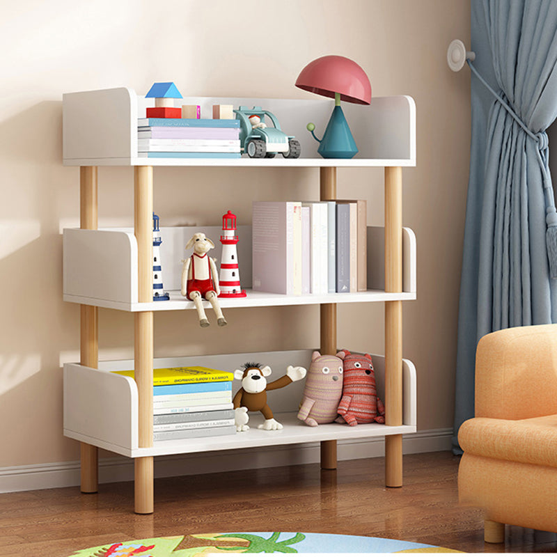 Modern Bookshelf Open Back Engineered Wood Bookshelf with Shelves for Home Office