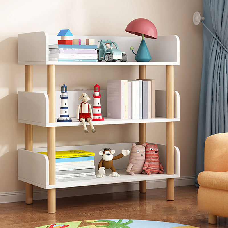 Modern Bookshelf Open Back Engineered Wood Bookshelf with Shelves for Home Office