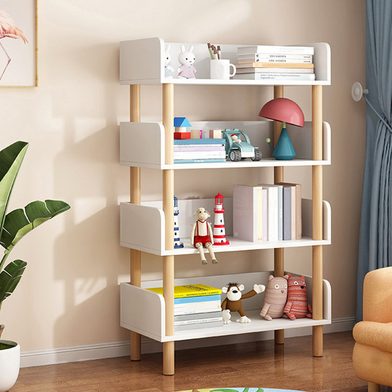 Modern Bookshelf Open Back Engineered Wood Bookshelf with Shelves for Home Office