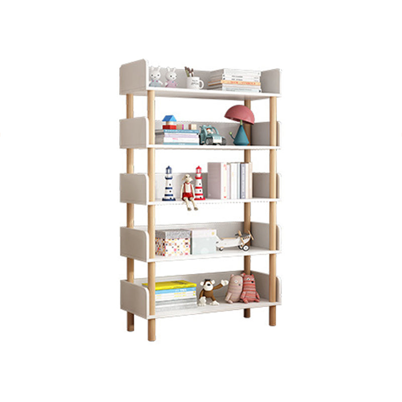 Modern Bookshelf Open Back Engineered Wood Bookshelf with Shelves for Home Office