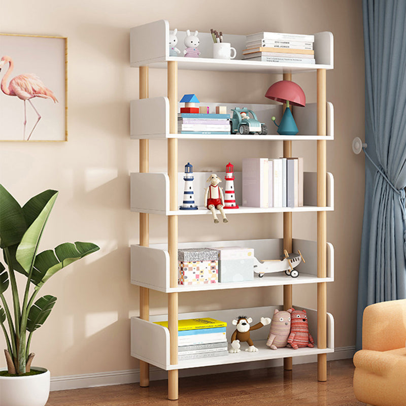 Modern Bookshelf Open Back Engineered Wood Bookshelf with Shelves for Home Office