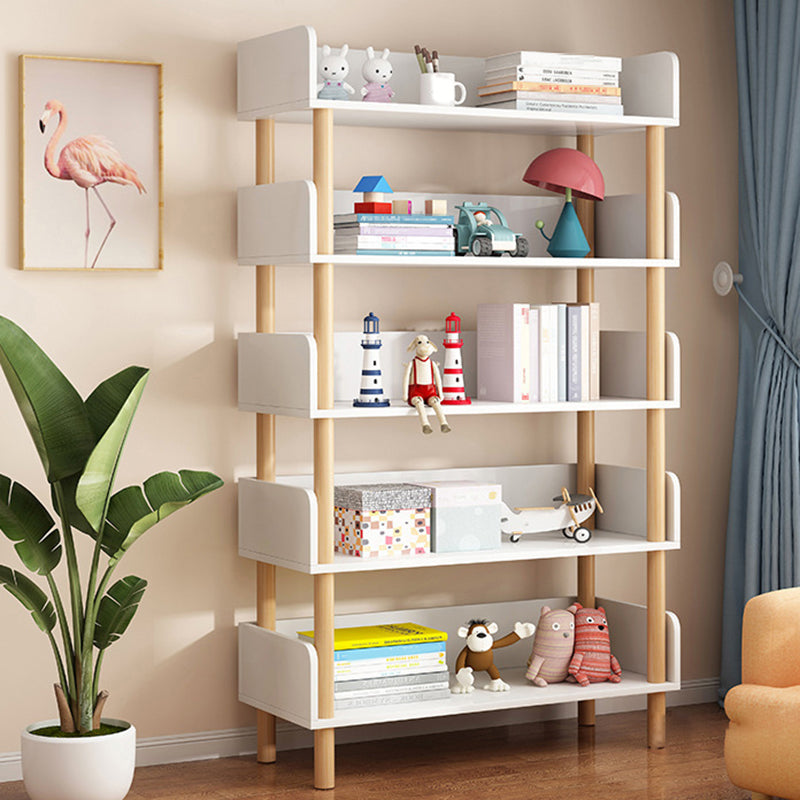 Modern Bookshelf Open Back Engineered Wood Bookshelf with Shelves for Home Office