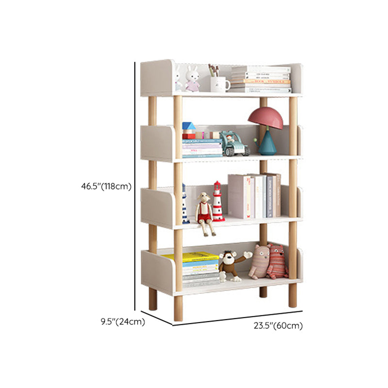 Modern Bookshelf Open Back Engineered Wood Bookshelf with Shelves for Home Office